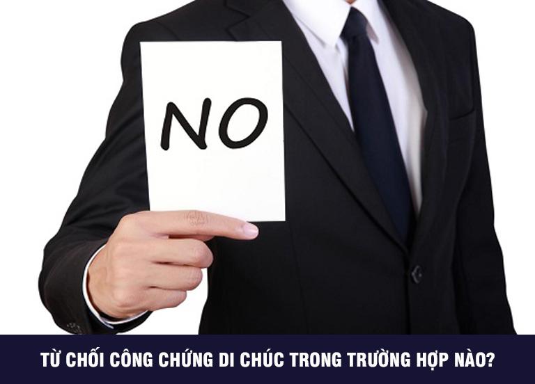 từ chối công chứng di chúc