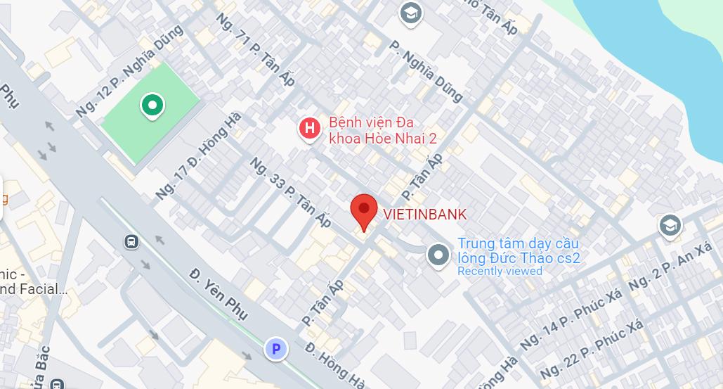 PGD VietinBank Tân Ấp, Ba Đình