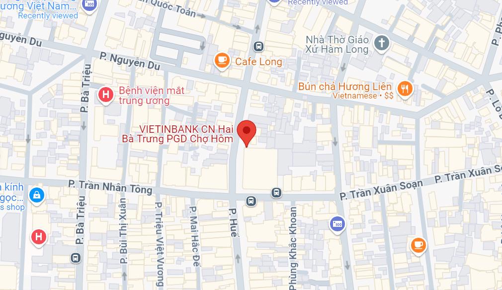 PGD VietinBank Chợ Hôm, Hai Bà Trưng