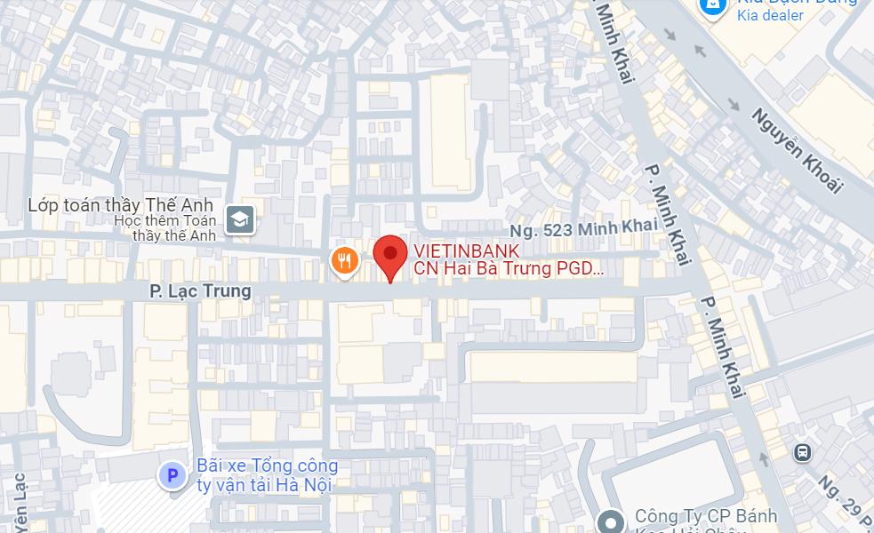 PGD VietinBank Lạc Trung, Hai Bà Trưng