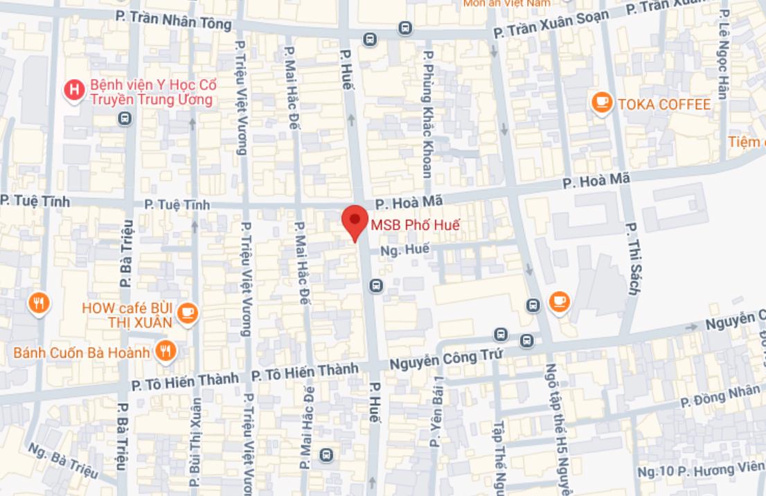 PGD MSB Phố Huế, Hai Bà Trưng