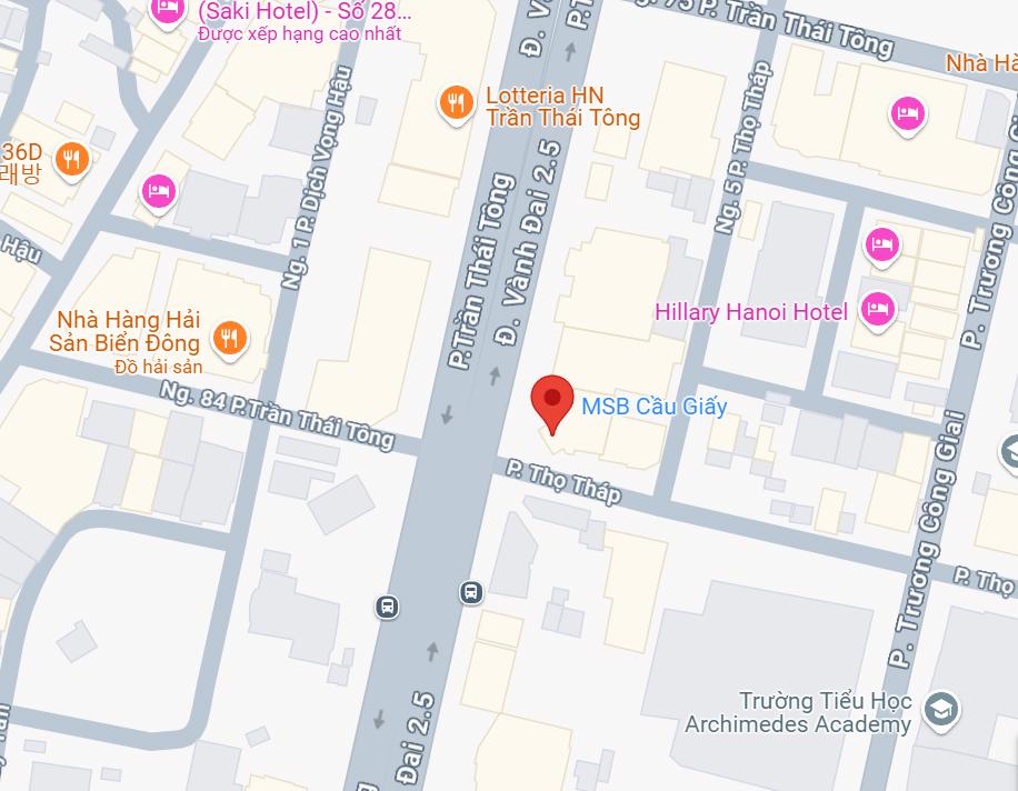 MSB Chi nhánh Cầu Giấy, Cầu Giấy