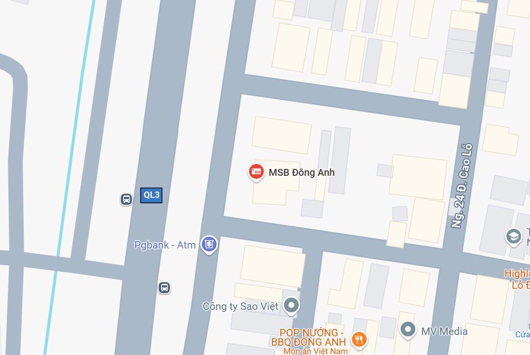 PGD MSB Đông Anh, Đông Anh