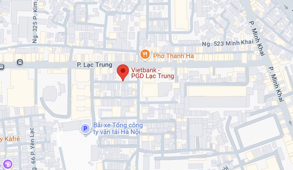 PGD VietBank Lạc Trung, Hai Bà Trưng