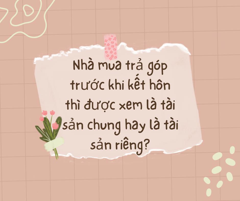 trả góp trong hôn nhân