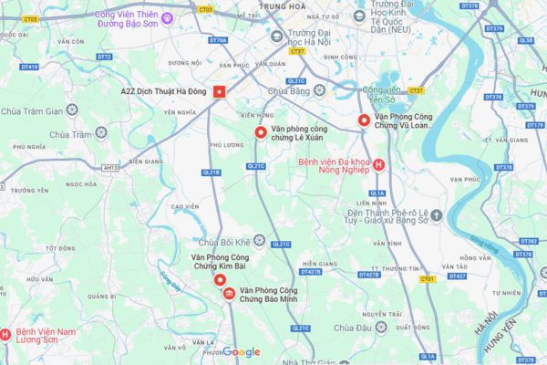 Văn phòng công chứng huyện Thanh Oai