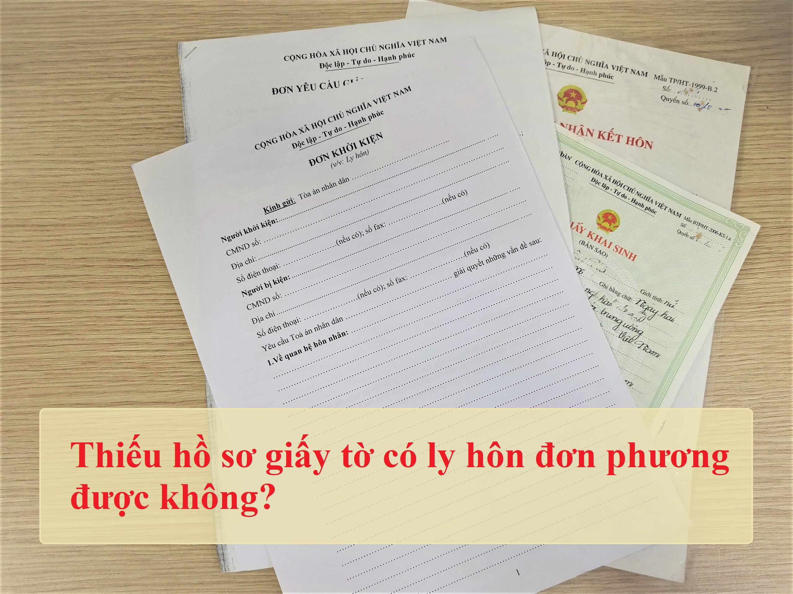 Thủ tục ly hôn đơn phương