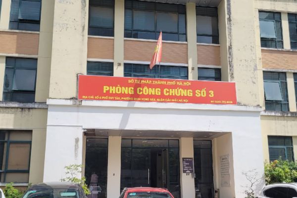Phòng Công chứng số 3 TP.Hà Nội - MST 0101063729 - SĐT 024.3795.8305