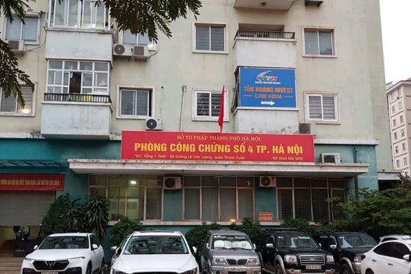 Phòng Công chứng số 4 TP.Hà Nội - MST 0101365991 - SĐT 024.3556.5025
