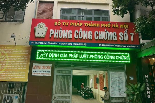 Phòng Công chứng số 7 TP.Hà Nội - MST 0500463599 - SĐT 024.3382.4034