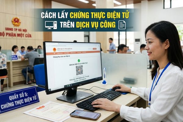 Cách lấy chứng thực điện tử trên Dịch vụ công