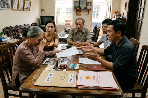 Chia tài sản thừa kế có người không đồng ý