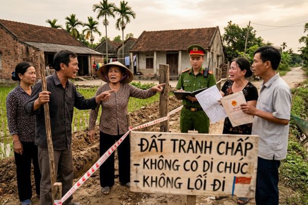 Tranh chấp đất đai không có di chúc