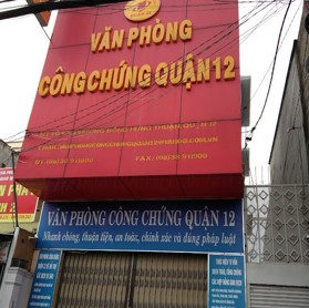 Danh sách Văn phòng công chứng quận 12 - TP. Hồ Chí Minh 