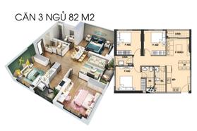 Căn 3 ngủ 76m2 Sakura Vinhomes Smart City