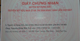 Bán đất Phù Ninh Phú Thọ 75m2 LH 0378550567