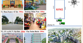 Bán đất tại đường tỉnh lộ 131, Quang Tiến, Sóc Sơn, Hà Nội, diện tích  83.7m² - LH: 0368898638