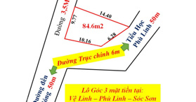 Bán đất tại đường Đền Gióng, Phù Linh, Sóc Sơn, Hà Nội, diện tích 84.6m² - LH: 0368898638 