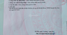 Bán đất tại xã Bắc Sơn, Sóc Sơn, Hà Nội, diện tích 705m2 - LH: 0888883228