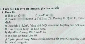 Bán nhà sát MT Lê Thị Bạch Cát, Quận 11 114m2 -LH: 0783273838