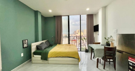 Cho thuê căn hộ Studio balcony 40m2, Phan Văn Trị - Bình Thạnh - LH: 0985322925