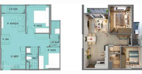 Em bán căn hộ chung cư diện tích 55 m2 (hai ngủ + wc) giá 1,799 tỷ mua bán trực tiếp với chủ đầu tư