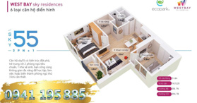 Cần bán căn Westbay, diện tích 55m2, Văn Giang, Hưng Yên-  0941195885