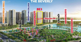 4 căn 3PN tòa BE3 100m2: Hàng vip đẹp nhất Beverly - ưu đãi đến 1.25 tỷ. Vinhomes Grand Park Quận 9