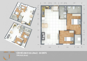 Bán Căn hộ Green Town B1 2PN 2WC, Bình Tân - LH: 0902510570