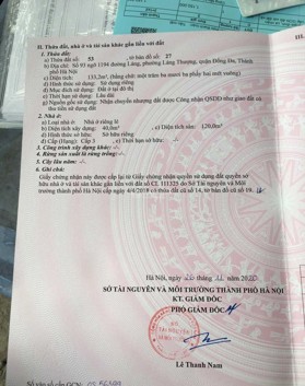 Bán nhà riêng Đường Láng, Đống Đa, DT 133,2m2 - LH: 0912249412