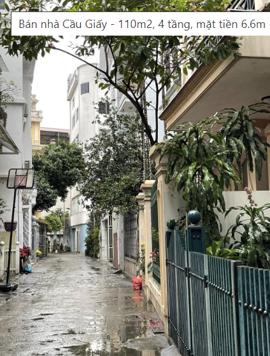 Bán nhà Cầu Giấy - 110m2, 4 tầng, mặt tiền 6.6m - phân lô, ô tô vào nhà - gần phố 