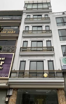 Cho thuê nhà mặt phố Trần Khát Chân: Diện tích 60m2 x 7 tầng, mặt tiền 6m, nở hậu 7m, có thang máy