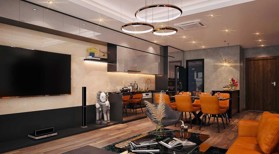 Sky Park Residence. Diện tích: 129m2, gồm 3 ngủ + 2 vệ sinh + 1 kho - Thiết kế đẹp