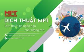 Thông tin địa chỉ Công ty TNHH Dịch Thuật Đa Ngôn Ngữ MPT - LH: 0965921717