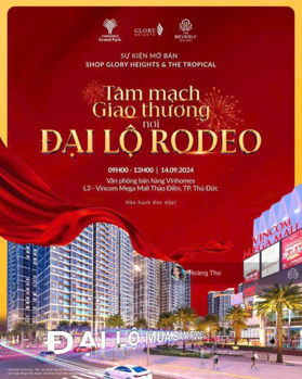 Mở Bán Shop Glory Height Và Tropical - Tâm Điểm Giao Thương - Đắt Giá Bậc Nhất Vinhomes Grand Park