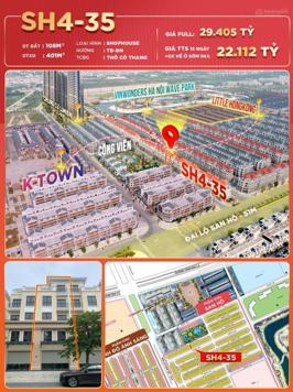 Quỹ căn shophouse, liền kề, biệt thự chiết khấu 26% ở Vinhome Ocean Park 2