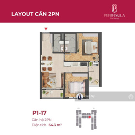 Sức hút vô hạn căn 2PN view sông Hàn Peninsula Đà Nẵng - đầu tư lời ngay - Booking ngay căn đẹp