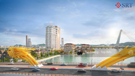 Căn hộ Ponte 2PN view cầu Rồng, pháo hoa, sông Hàn - diện tích 69,1m2 giá 4,9 tỷ