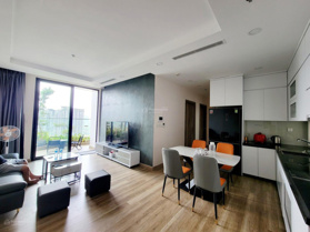 Cho thuê căn hộ 3PN 2WC sân vườn DT 95m2 view BTĐ Bc ĐN đủ đồ toà Sol Forest Ecopark. LH 0964 007 130