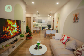 Cho thuê căn hộ 2PN 2WC 68m2 đủ đồ đẹp ban công ĐN view BTĐ toà Haven Park Ecopark. LH 0964 007 130