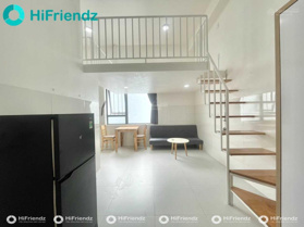 Cho thuê căn hộ gác cao 2m rộng 40m2 ở được 5ng 4xe có hầm xe thang máy bảo vệ ngay ngã tư Bảy Hiền