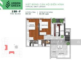 Bán căn hộ Urban Green 2PN 82.3m2 tầng trung hướng Đông Nam view ôm trọn công viên và hồ bơi resort