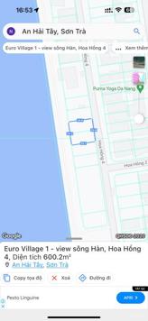 Đất biệt thự Làng Châu Âu (khu dân cư Euro Village) view sông Hàn, vị trí đẹp nhất