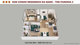 Căn 1 phòng ngủ lớn (1BR+) Cosmo Residence tầng 25 giá siêu tốt, duy nhất tại thị trường