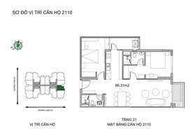 Chính chủ cần bán căn 2N - 86m tại Green Diamond 93 Láng Hạ
