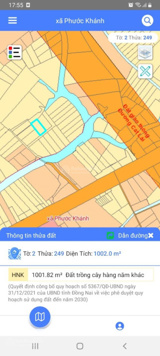 Chính chủ cần bán gấp đất nông nghiệp 500m2 tại xã Phước Khánh Nhơn Trạch Đồng Nai LH 0913 757 107