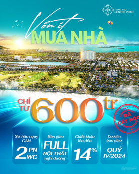 Hot! Chỉ từ 600tr sở hữu căn hộ Vung Tau Centre Point, CK 18%, cho thuê đến 16tr - LH: 0983 076 979