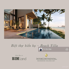 Sở hữu biệt thự InterContinental độc bản trực diện biển, cho thuê tốt, đất vĩnh viễn, bãi tắm riêng