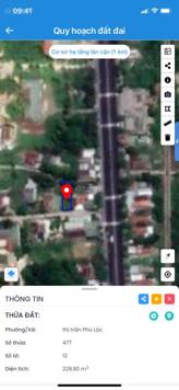 Bán thửa đất 2 mặt tiền - Ngay trung tâm của huyện Phú Lộc - Xung quanh là ngân hàng & trường học