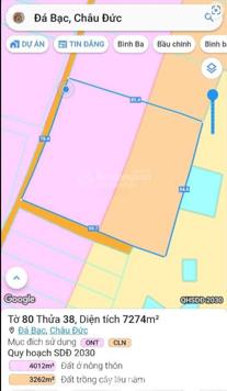 Lô đất quá đẹp 78x94m, vuông vức 2 mặt tiền 7274m2 có 200m2 thổ cư